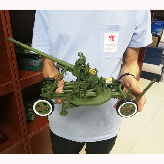 65式双37高炮模型1:30比例纯金属高仿真高炮车模型展览模型